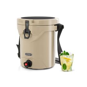 10 QT Drink Cooler Insulated Ice Chest with Spigot Flat Seat Lid and Adjustable Strap 10 QT Drink Cooler Insulated Ice Chest with Spigot Flat Seat Lid and Adjustable Strap